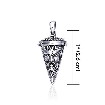 Green Man Pendulum ~ Sterling Silver Pendant TP2853 - Jewelry